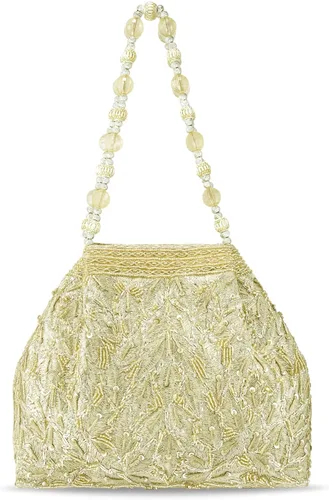 Vista 8 de Bolsas indias Potli para mujer, bolso de noche embrague étnico para novia