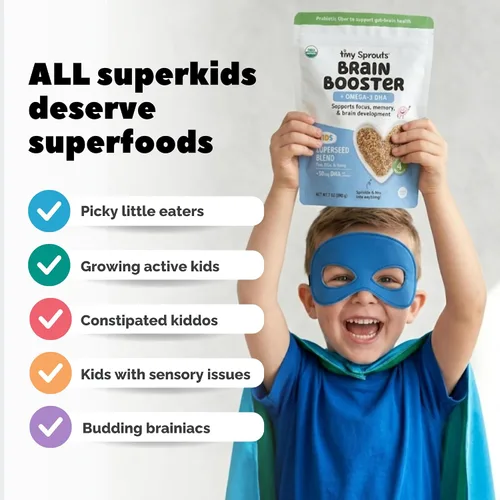 Vista 7 de Superseed Chía, Linaza y Corazones de Cáñamo Molidos Orgánicos Potenciador Cerebral con Omega-3 DHA Vegano, Fibra Prebiótica, Proteína, Semillas Sin