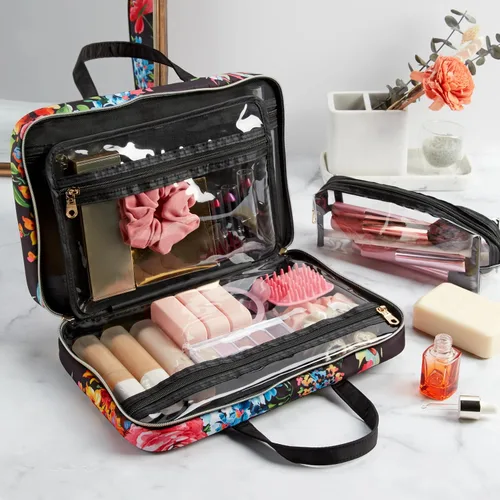 Vista 5 de Conair Travel Toiletry Bag - Makeup Bag - Cosmetic Bag -Travel Makeup Bag