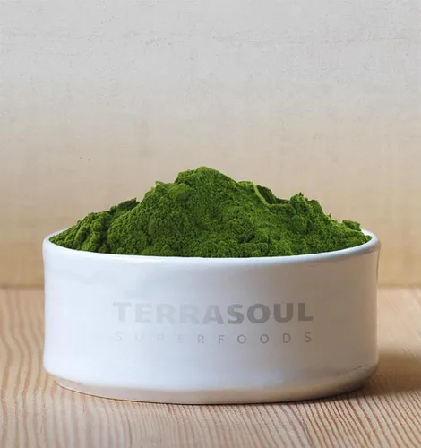 Vista 3 de Terrasoul Superfoods Jugo de hierba de trigo orgánico en polvo, 10 onzas (paquete de 2) - Cultivado en Utah, hecho de jugo concentrado, superior al