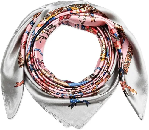 Vista 108 de corciova - Bufanda cuadrada grande para mujer, diadema sedosa para cabello rizado, lazo para dormir por la noche, bandana a la moda, 35 x 35