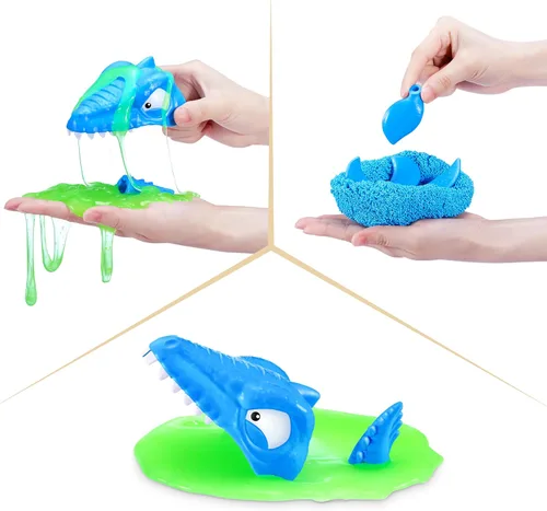 Vista 8 de Smashers Dino Island Mini T-Rex Battles Playset (Red Dino) por ZURU Juguetes de batalla de dinosaurios Dispara fuegos Coleccionables Sorpresa