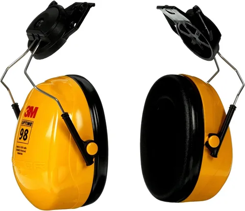 Vista 2 de 3M PELTOR Orejeras Optime 98 de protección auditiva, auriculares de inclinación ajustable, compatibles con E-A-Rfit