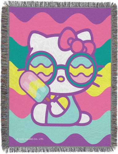 Vista 10 de Northwest Manta tejida para tapiz, 48 x 60 pulgadas, Kuromi So Sassy Kuromi Tan Sassy