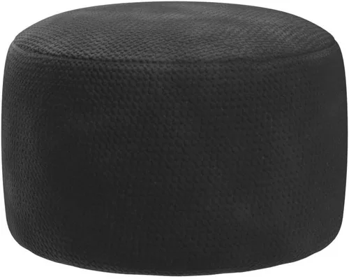 Vista 5 de Asuprui Puf Otomano Redondo Sin Relleno Puf Otomano Sin Relleno Reposapiés de Piel Sintética Suave 20x20x12 Pulgadas Silla Mullida Puf de Suelo