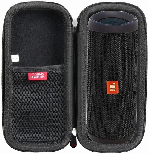 Vista 8 de Hermitshell Funda de viaje rígida de EVA compatible con altavoz Bluetooth portátil a prueba de salpicaduras JBL Flip 3 / Flip 4 (azul)