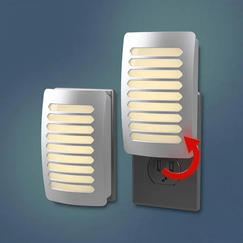 Vista 3 de Westek NL-DPLV-N Louver Decoplug - Luz nocturna, níquel satinado