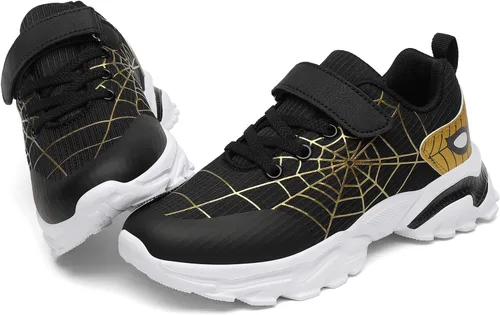 Vista 4 de IGBAY Zapatillas deportivas para niños pequeños y grandes con amortiguación, para correr, deportes, deportes, fitness, entrenamiento cruzado