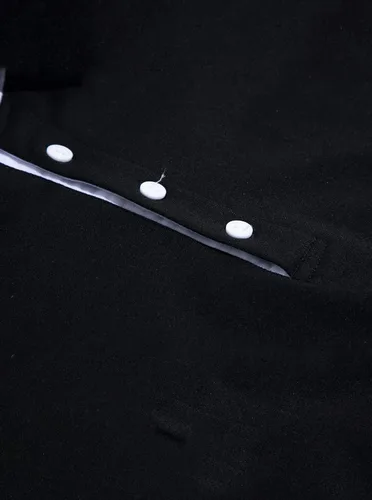 Vista 5 de Remidoo Sudadera corta de manga larga con cuello medio botón para mujer