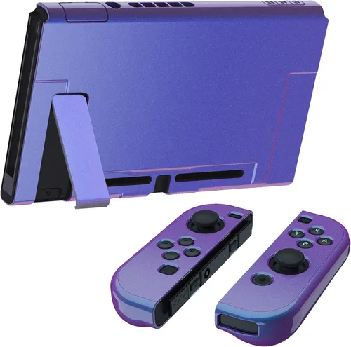 Vista 3 de PlayVital Funda de agarre brillante mejorada para Nintendo Switch, funda protectora ergonómica para Nintendo Switch, carcasa rígida separable