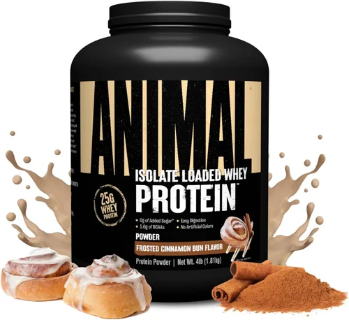 Vista 9 de Animal Whey Protein Isolate Powder 25g Protein Banana Split 2lb
