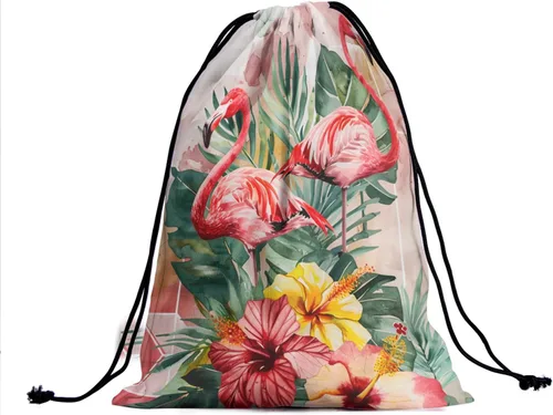 Vista 142 de Bolsa de agarre de gimnasia de piel de animal, bolsa de gimnasia con cordón ajustable, bolsa de cuerda para fauna silvestre, Mariposas Galaxy