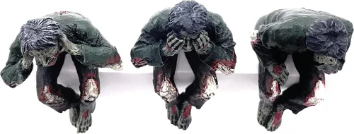 Vista 7 de RUSTIX - Figuras de zombies Walking Dead – See Hear Speak No Evil Undead - Estante, coleccionables y decoración de zombies, regalos perfectos