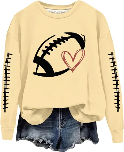 Vista 34 de Sudadera casual para mujer, manga larga, con cuello redondo, ropa de primavera, tallas S-3XL