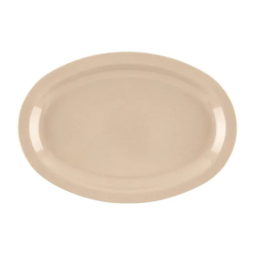Vista 3 de G.E.T. OP-612-S - Plato ovalado de melamina, 11.75 x 8.25 pulgadas, arenisca (juego de 12)