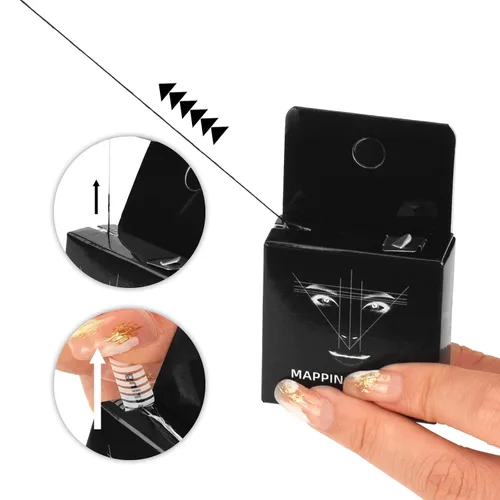 Vista 2 de JimKing Cuerda de mapeo de cejas, herramienta de medición de cejas, cuerda de microblading preentintada, línea de mapa premium para modelado