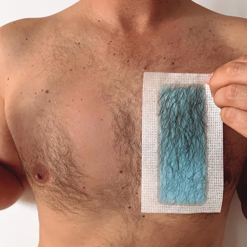 Vista 4 de Bandas de cera de Nad's para el cuerpo del hombres 20 ea., paquete de de 1