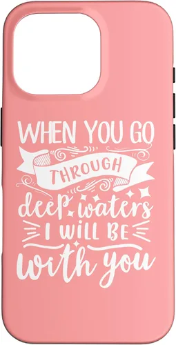 Vista 20 de iPhone 16 Bible Verse Isaiah 43:2 Christian Quote Motivational Gifts Case