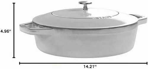 Vista 3 de STAUB Chistera de hierro fundido, gris grafito, 28 cm