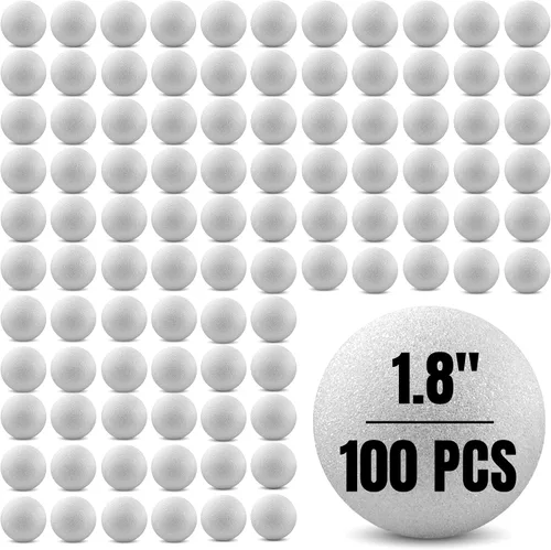 Vista 29 de Hygloss Bolas redondas de espuma para manualidades 6 piezas de espuma blanca de 3.8 pulgadas (XPS) para artes, pequeñas bolas de espuma