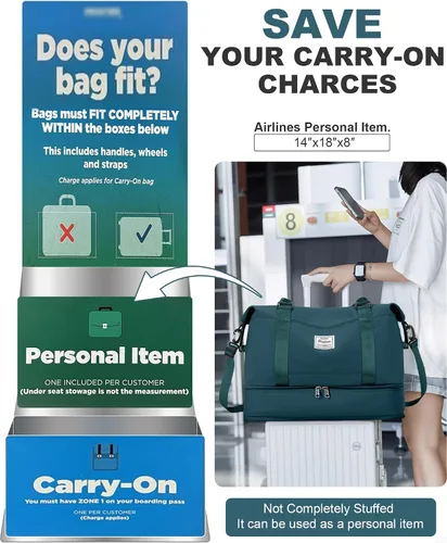 Vista 68 de Bolsa de viaje para mujer, bolsa deportiva para gimnasio, H-Negro