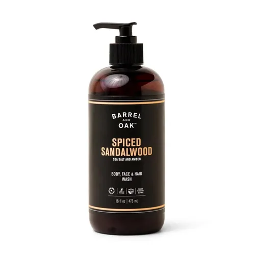Vista 7 de Barrel & Oak Lavado todo en uno para cara, cabello y cuerpo, vegano e hidratante para la cara, champú y gel de baño para hombres, kit de aseo