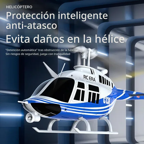 Vista 6 de C138 206 Helicóptero controlado a distancia Avión Drone RC Heli Single Rotor Sin Ailerons 6CH 6-Axis Giroscopio Altitude Hovering W/Localización