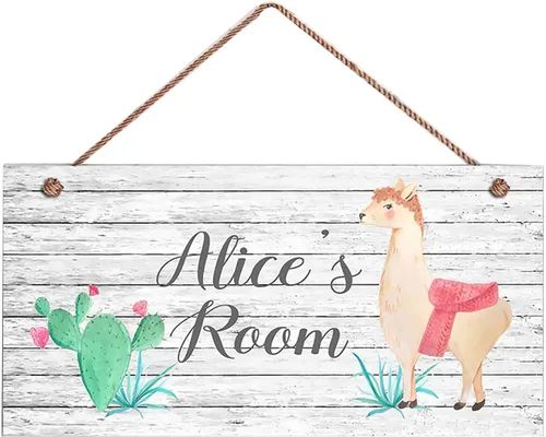 Vista 7 de Letrero de puerta personalizado para niños, diseño de fútbol, fútbol, béisbol, dormitorio, placa de madera, decoración de pared, regalo