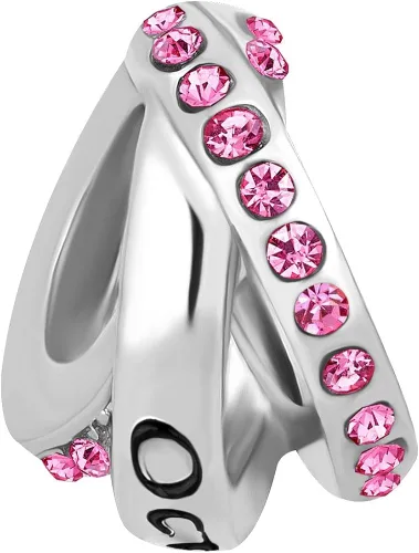 Vista 2 de LovelyJewelry Dijes de piedra natal simulada de cumpleaños de abril para pulseras de cadena de serpiente vidrio