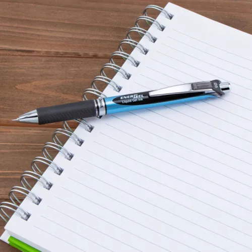 Vista 6 de Pentel EnerGel RTX - Bolígrafo retráctil de gel líquido, punta de aguja de 0.02 pulgadas, línea fina, tinta negra, paquete de 12 cajas con ventana