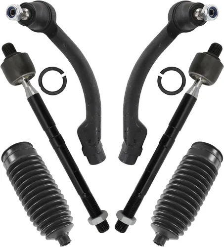Vista 47 de TRQ Kit de dirección delantera con barra de acoplamiento de fuelle de piñón y cremallera compatible con Toyota Echo 2000-2005