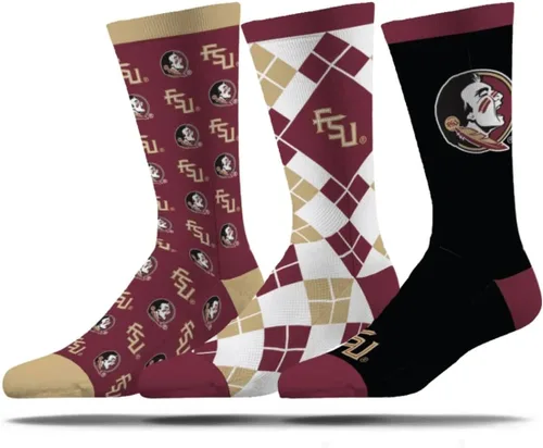 Vista 6 de Strideline Calcetines de vestir NCAA para hombre - The Executive paquete de 3 - Talla única para la mayoría Blue and Orange