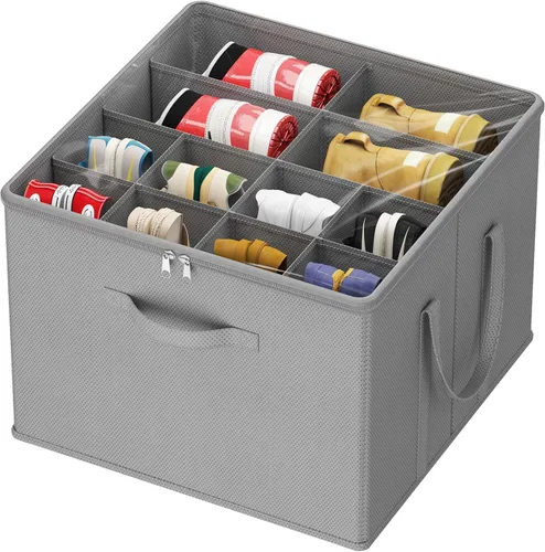 Vista 31 de Lifewit Organizador de almacenamiento de zapatos para armario para 12-16 pares, contenedor de almacenamiento grande de tela con cubierta