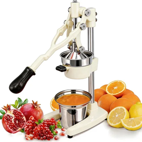 Vista 17 de Prensa Manual de Mano de Hierro Fundido Comercial de Servicio Pesado Naranja Cítricos Limón Lima Toronja Granada Exprimidor de Jugo de Fruta