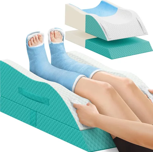 Vista 17 de Almohadas de elevación TranquilRelax para piernas después de cirugía, almohada de cuña de espuma viscoelástica ajustable para lesiones o descanso