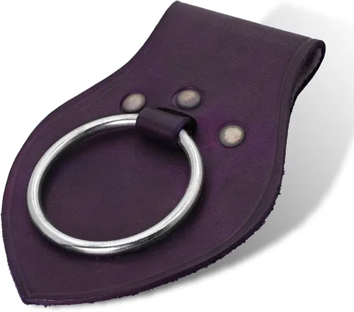 Vista 24 de Armory Replicas - Soporte de hacha de batalla vikingo medieval forjado a mano - Funda de cinturón de arma de cuero bovino funcional para disfraz