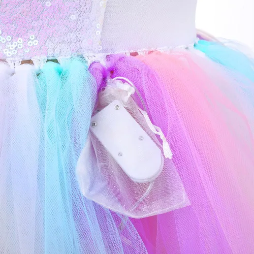 Vista 3 de Vestido de tul de unicornio para niñas