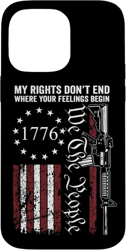 Vista 21 de My Rights Don't End Where Your Feelings Begin USA Gun Flag Case for iPhone 17