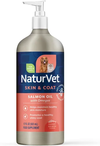 Vista 8 de NaturVet – Aceite de Salmón para Piel y Pelaje Plus Omegas – Apoya una Piel Saludable y un Pelaje Brillante – Fuente de Ácidos Grasos Omega-3 y 6