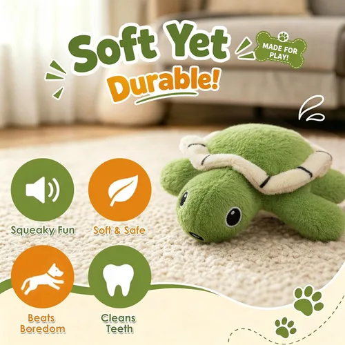 Vista 5 de Hollypet Juguete chirriante para perro, juguetes interactivos de felpa para perros pequeños y medianos y masticadores no agresivos, juguetes
