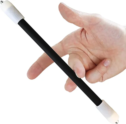 Vista 7 de Penspinning - Bolígrafos de viaje Mod Pen Spinning Mods Spinner Spin Stick antideslizante para principiantes, color blanco Negro