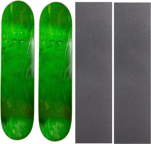 Vista 10 de Cal 7 Tablas de patineta en blanco con agarre, juego de 2 Natural