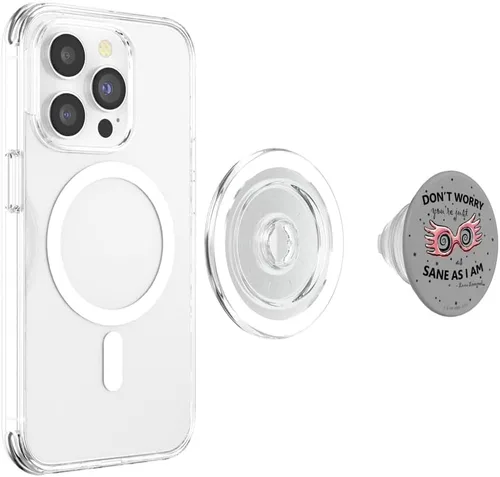 Vista 3 de Harry Potter Luna Lovegood Spectrespecs PopSockets MagSafe PopGrip negro para iPhone