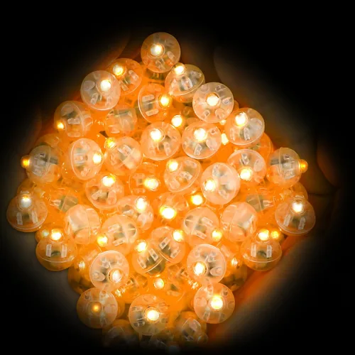 Vista 7 de Decoración de lámparas en bolas para fiestas de boda, luz de larga duración para linterna de papel, luz de flash LED multicolor, 100