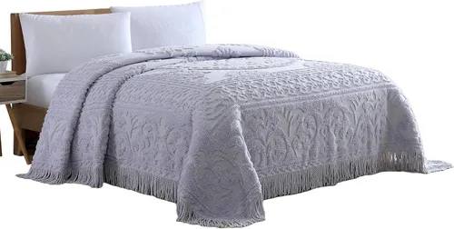 Vista 18 de Beatrice Home Fashions Medallón de chenilla, funda estándar, azul