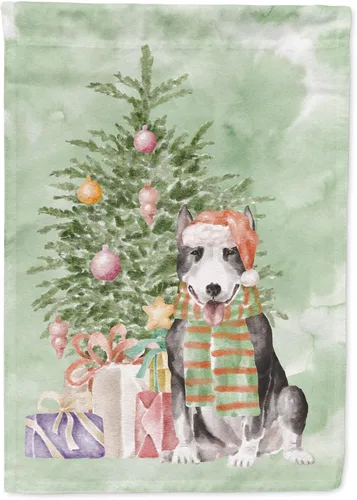 Vista 41 de Caroline's Treasures CK8213GF Bulldog Inglés #2 Regalos de Navidad y árbol de jardín Bandera de buzón Bandera decorativa para patio exterior, patio