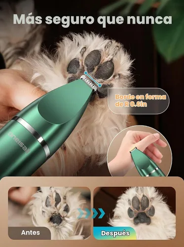 Vista 4 de oneisall Kit de aseo para perros 4 en 1 con pantalla LCD verde