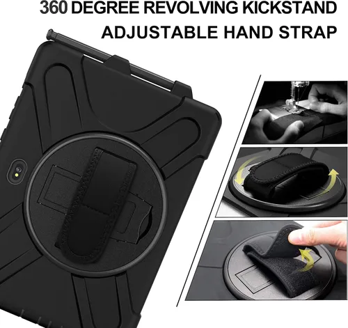 Vista 4 de Funda para Samsung Galaxy Tab Active Pro 10.1 T540 T545 T547, grado militar [probada en caídas de 15 pies] Funda protectora de cuerpo completo a