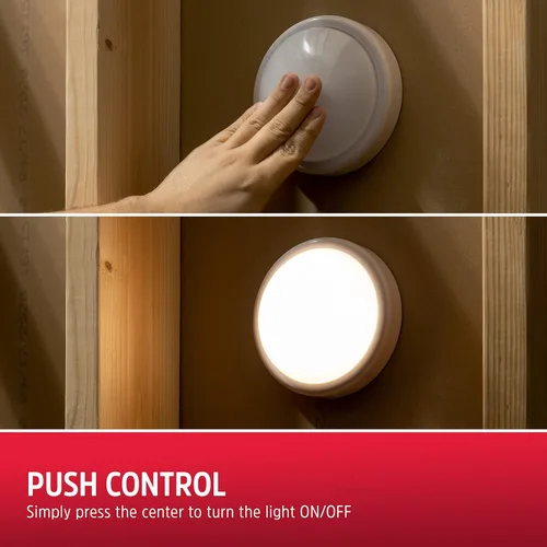 Vista 9 de Energizer Luz de grifo alimentada por masa, presiona encendido/apagado, paquete de 4