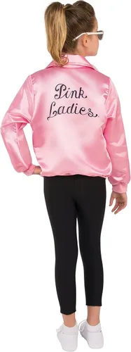 Vista 2 de Rubie's Chaqueta para disfraz de Grease para niñas, M, Rosado